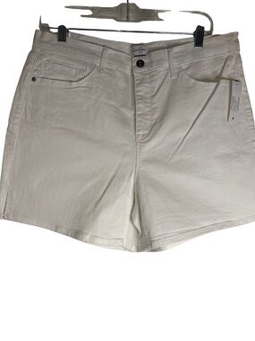 Jessica Simpson white side slit denim short, NWT size 12